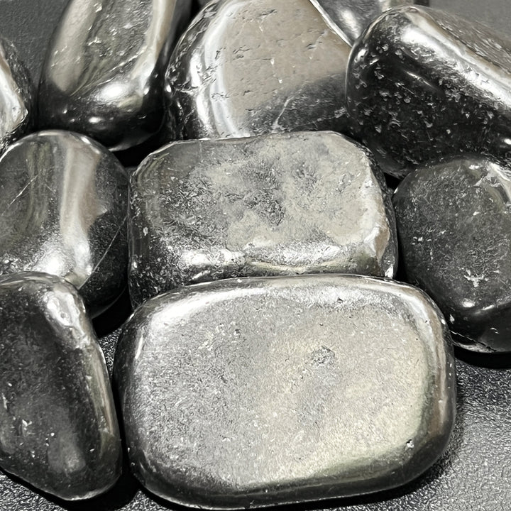 Shungite Large Tumbled (1/2 lb)(8 oz) Bulk Wholesale Lot Half Pound Polished Natural Gemstones