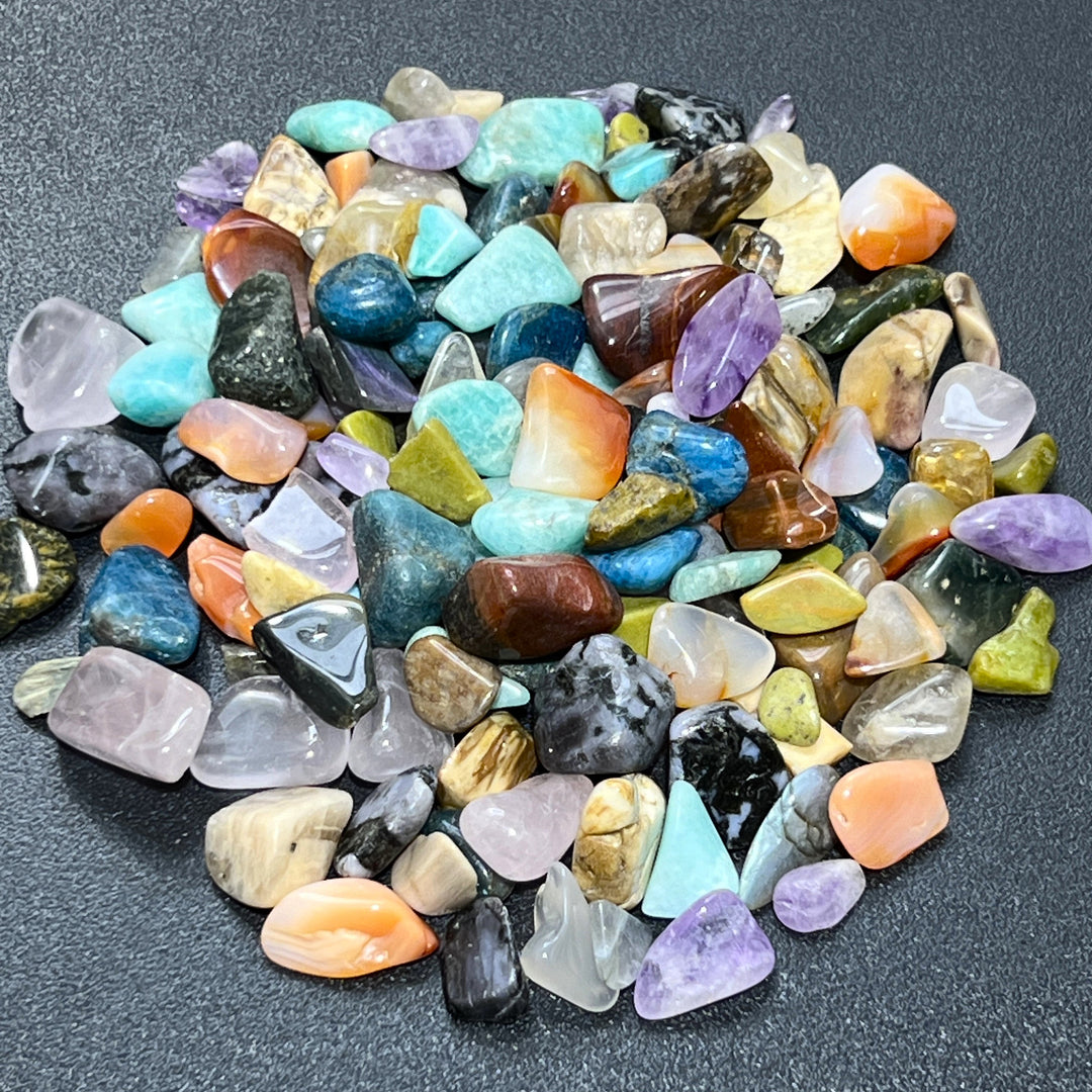 Tumbled Stone Mix Small Chips Madagascar (1 Kilo)( 2.2 LBs) Bulk Wholesale Lot Raw Natural Gemstones