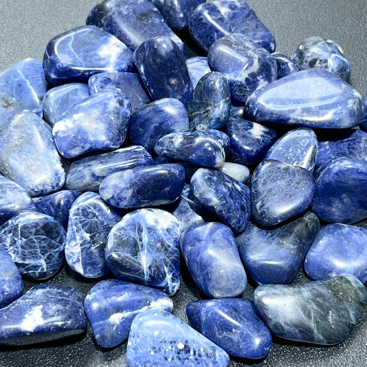 Blue Sodalite Tumbled (1/2 lb) 8 oz Bulk Wholesale Lot Half Pound Polished Natural Gemstones Healing Crystals And Stones