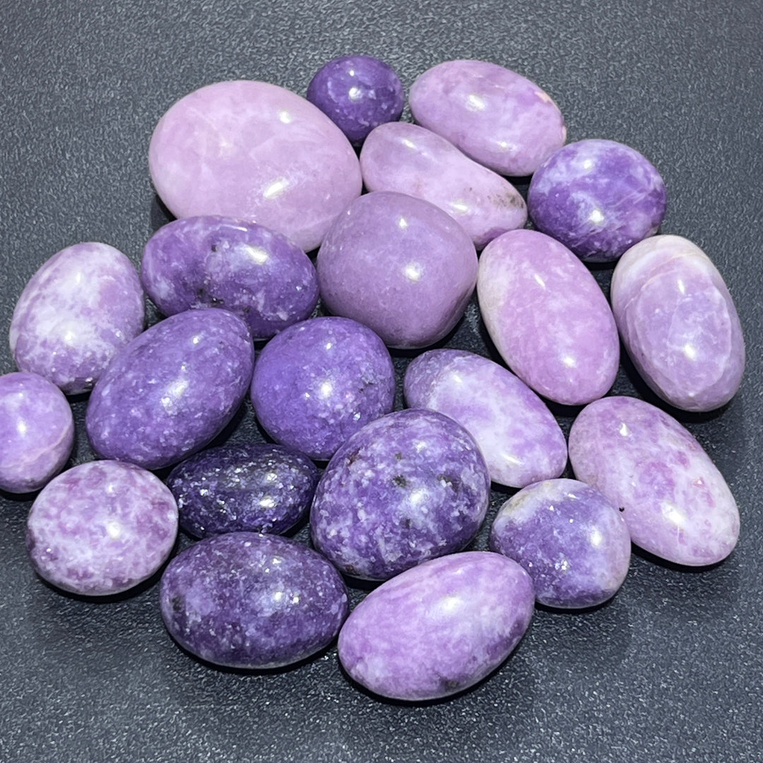 Lepidolite Tumbled (1 Kilo)(2.2 LBs) Bulk Wholesale Lot Polished Natural Gemstones Healing Crystals And Stones