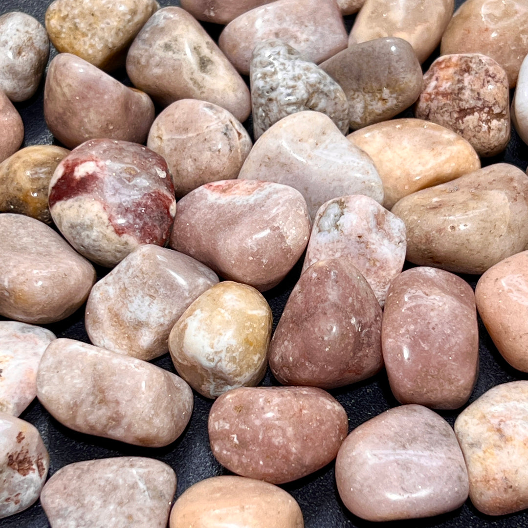 Pink Amethyst Tumbled (3 Pcs) Polished Natural Gemstones Healing Crystals And Stones