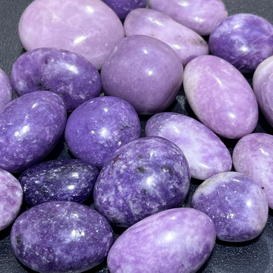 Lepidolite Tumbled (1/2 lb)(8 oz) Bulk Wholesale Lot Half Pound Polished Natural Gemstones Healing Crystals And Stones