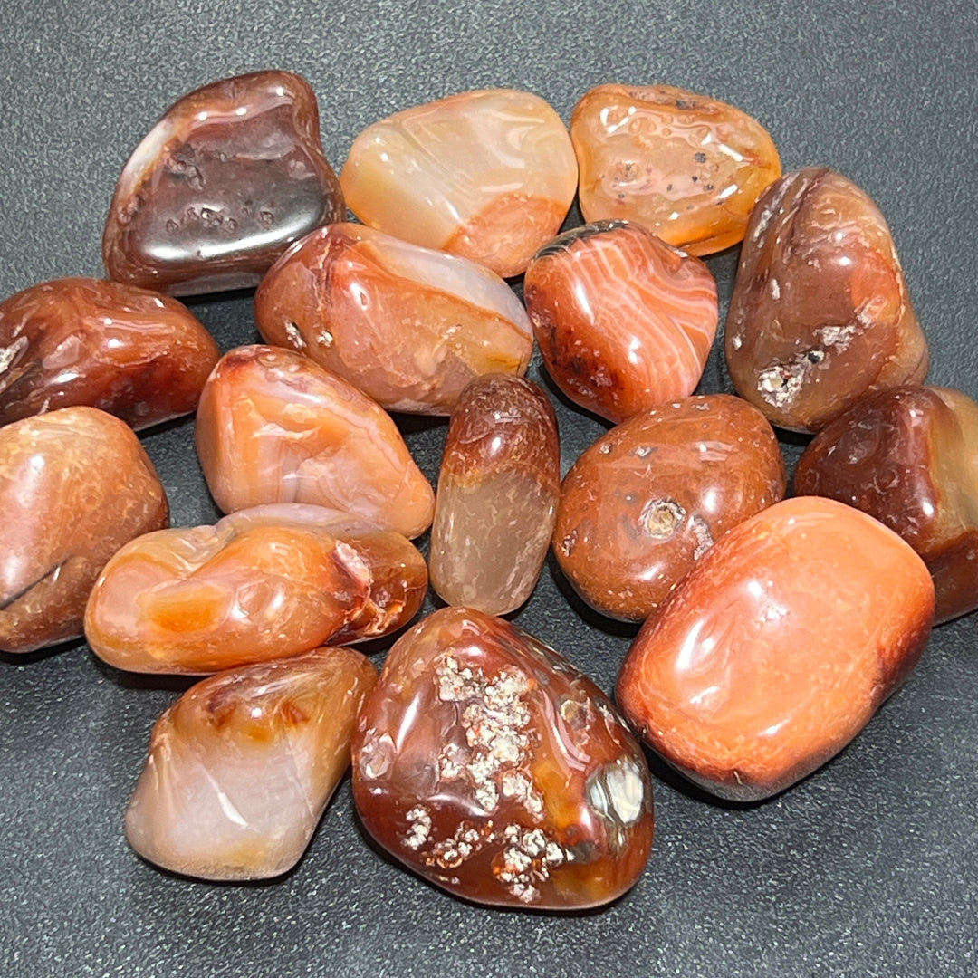 Carnelian Red Agate Large Tumbled (1 LB) One Pound Bulk Wholesale Lot Polished Natural Gemstones Healing Crystals And Stones