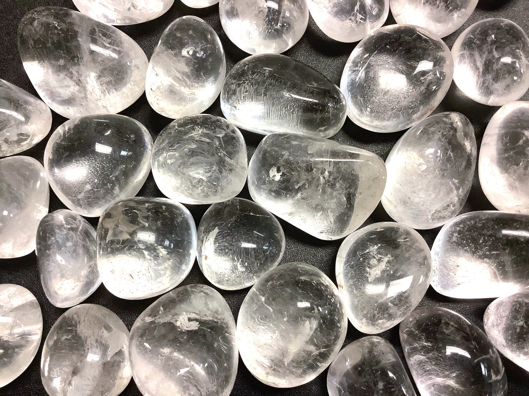 Bulk Wholesale Lot 1 Kilo ( 2.2 LBs ) Tumbled Clear Quartz Crystal Polished Stones Natural Gemstones Crystals