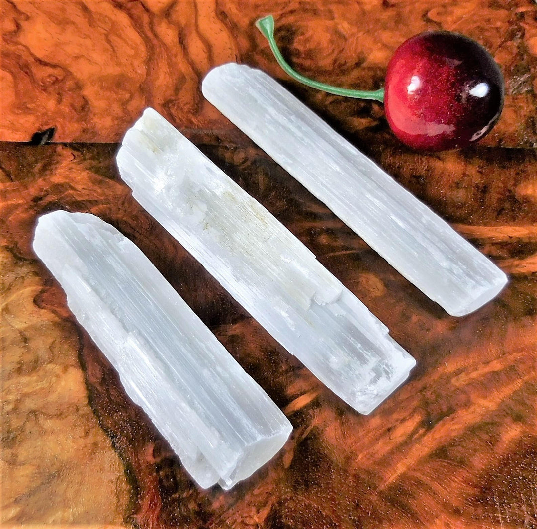 Bulk Wholesale Lot 10 Pieces Selenite - Raw Crystal Stick - Natural Selenite Sticks Minerals Rough Crystal White Selenite Wands