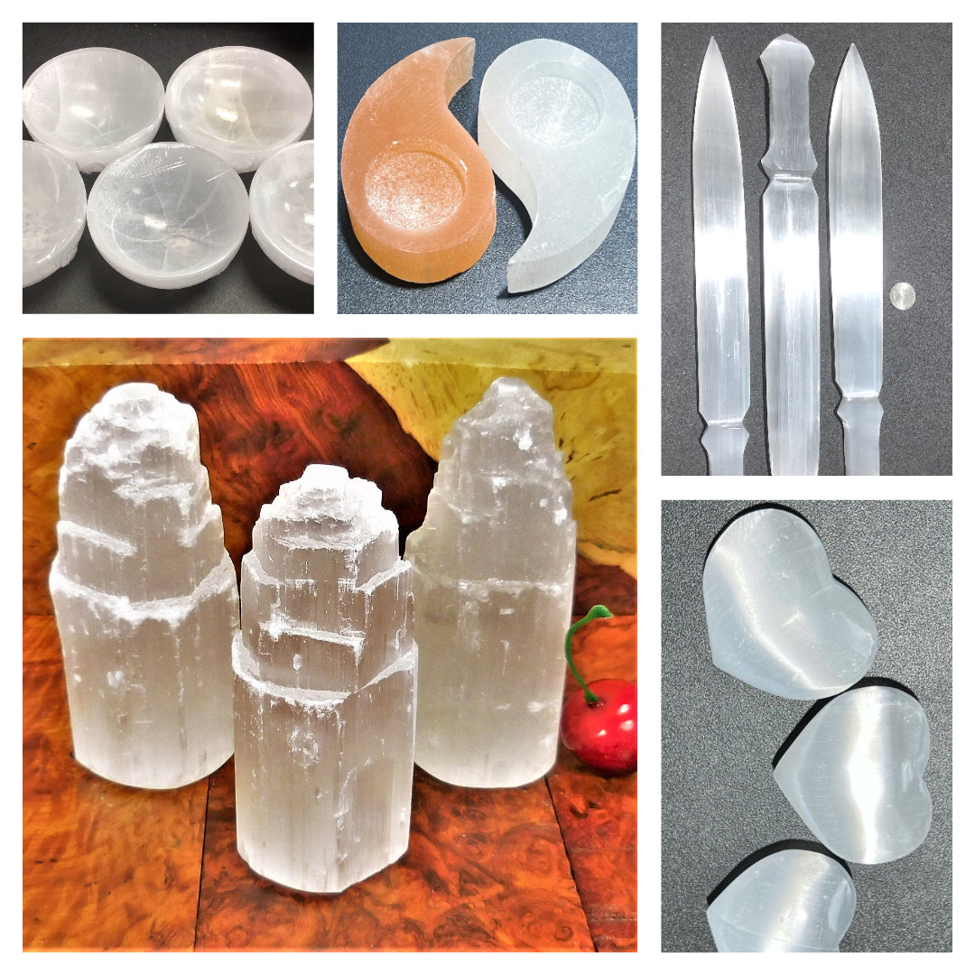 Selenite Products Made From Authentic Moroccan Crystal
