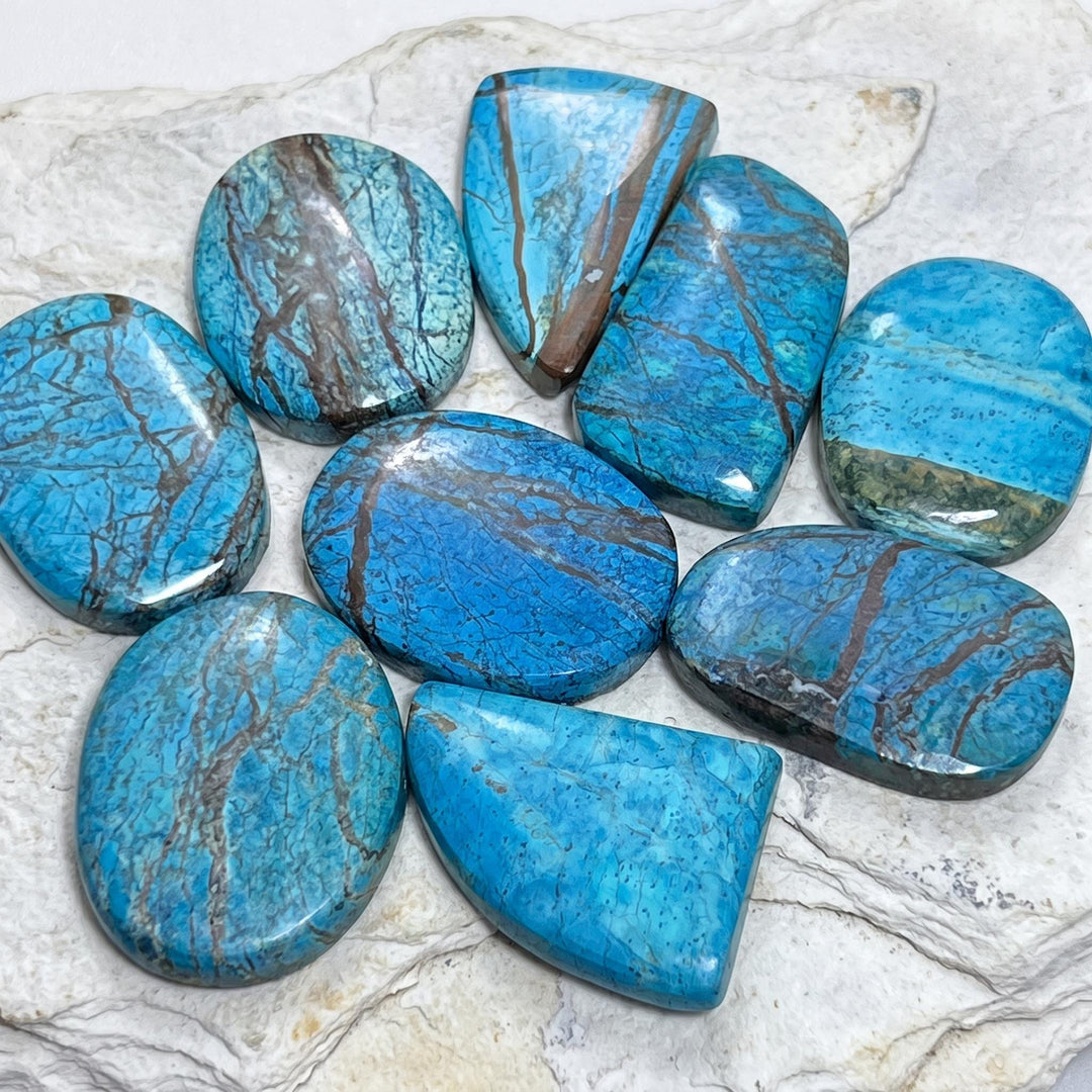 Azurite Cabochons (By The Piece or Gram)