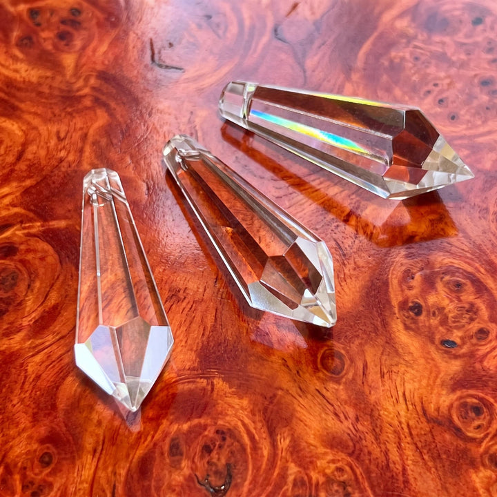 Crystal Glass Clear Faceted Prism Pendulum Point Bead Sun Catcher Bead Pendant