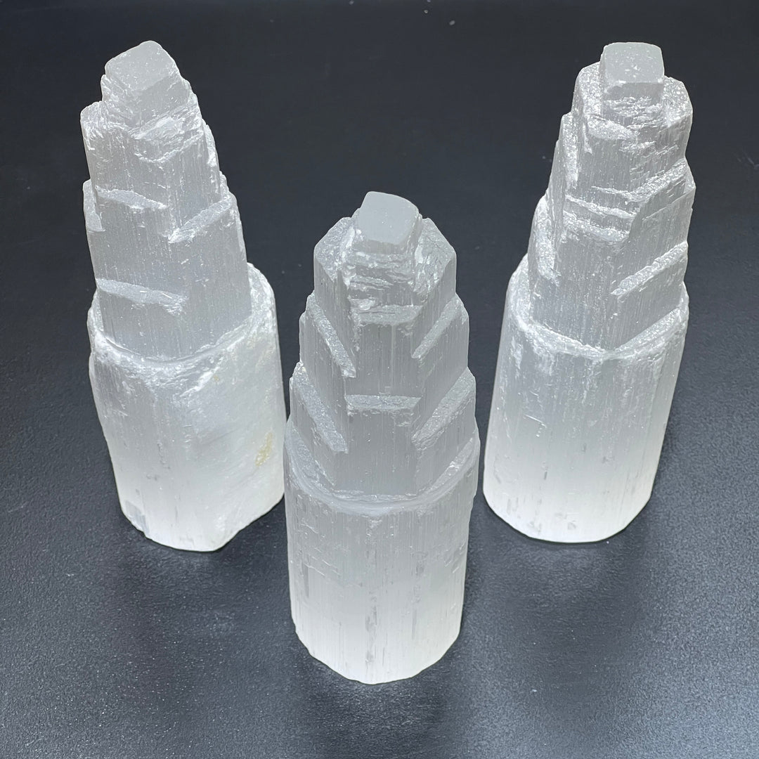 Selenite Crystal Tower Large Standing Rough Raw Natural Healing Crystals And Stones Cleansing Charging