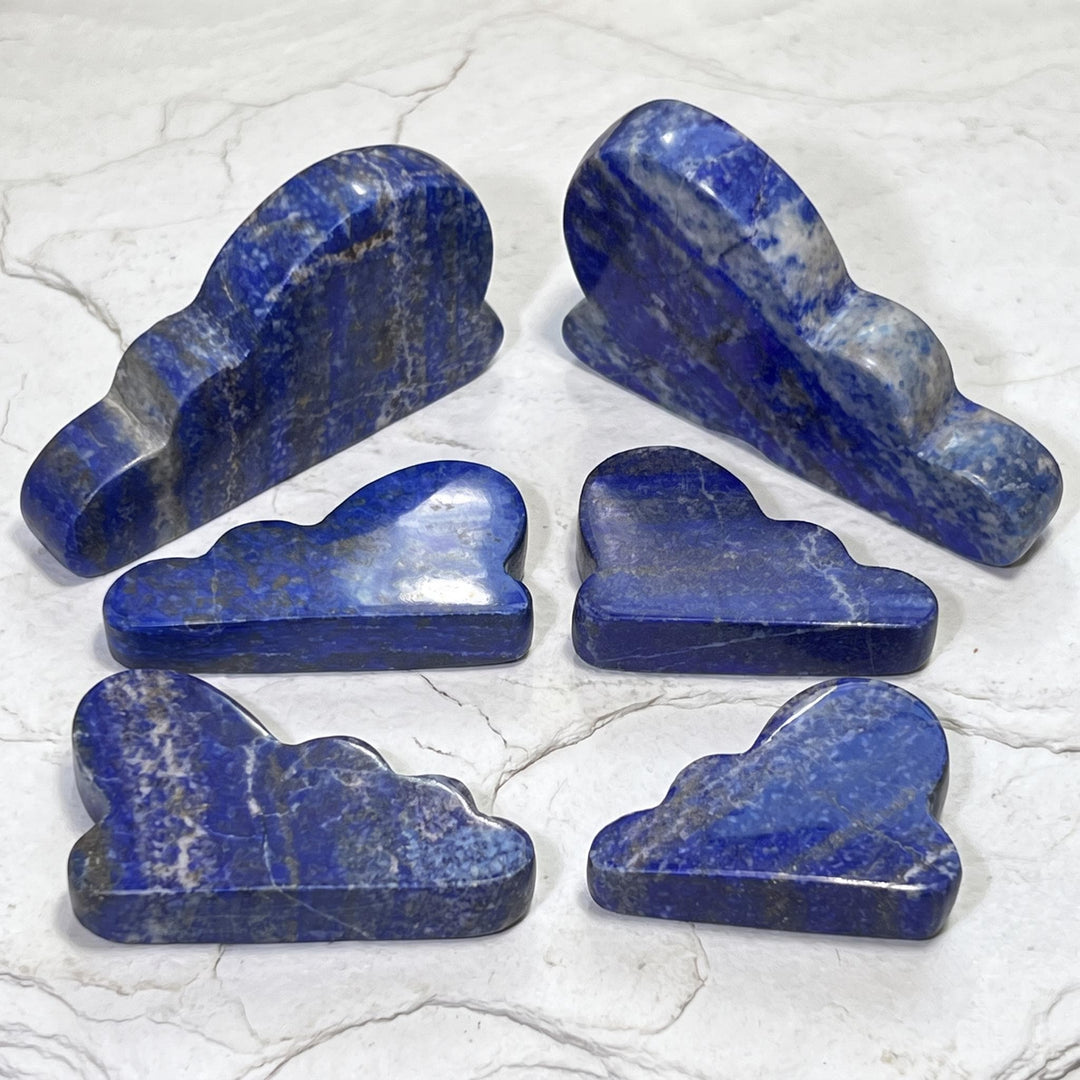 Lapis Lazuli Cloud Carving Blue Gemstone (UV Reactive)