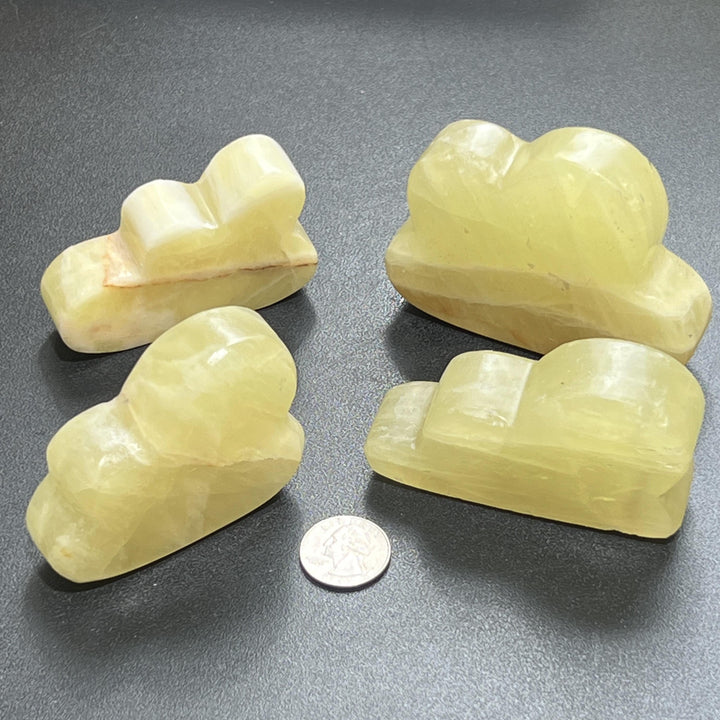 Yellow Calcite Cloud Shape Carving