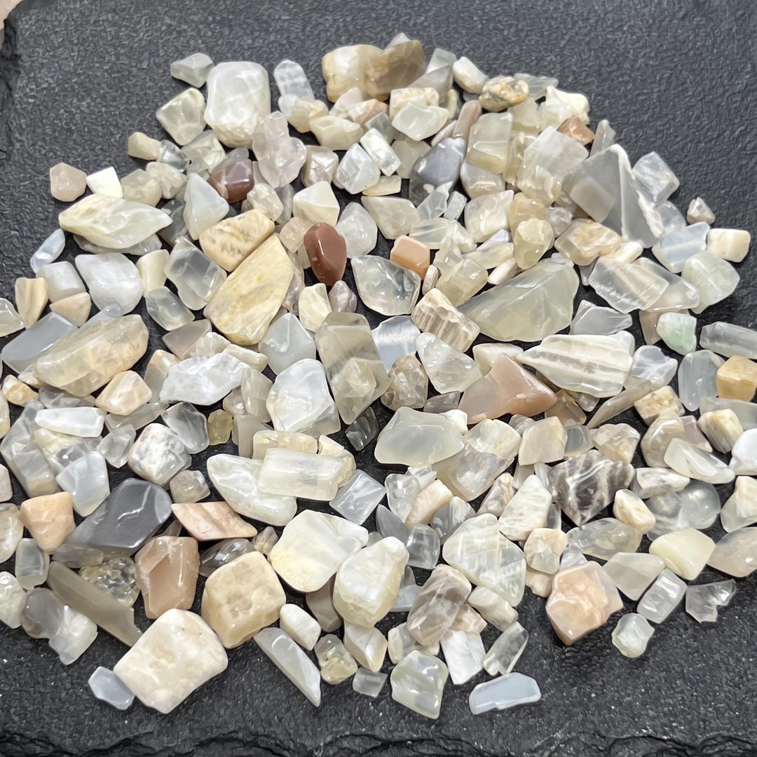 Small Mixed Moonstone Crystal Tumbled Stones (By The Ounce or Pound)