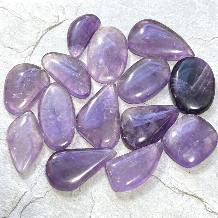Purple Amethyst Crystal Cabochons (By The Piece or Gram)