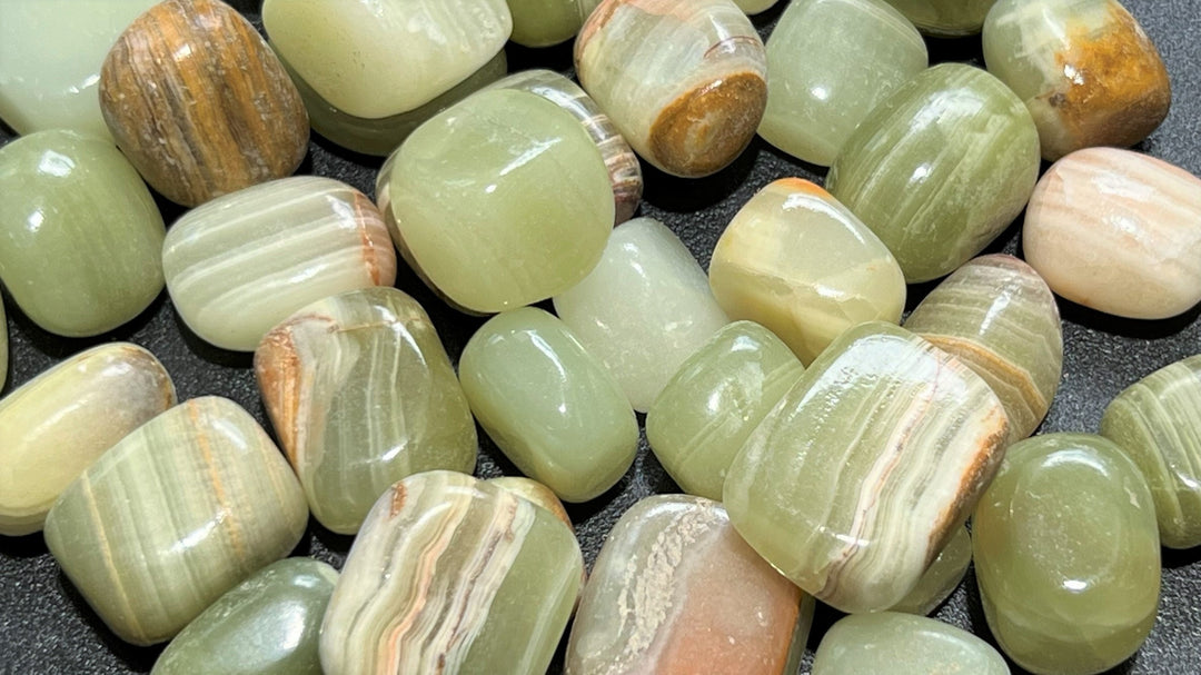 Bulk Wholesale Lot 1 Kilo ( 2.2 LBs ) Tumbled Caribbean Green Calcite Polished Gemstones Healing Crystals And Stones