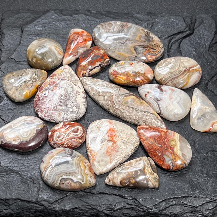 Crazy Lace Agate Cabochons (By The Piece or Gram)