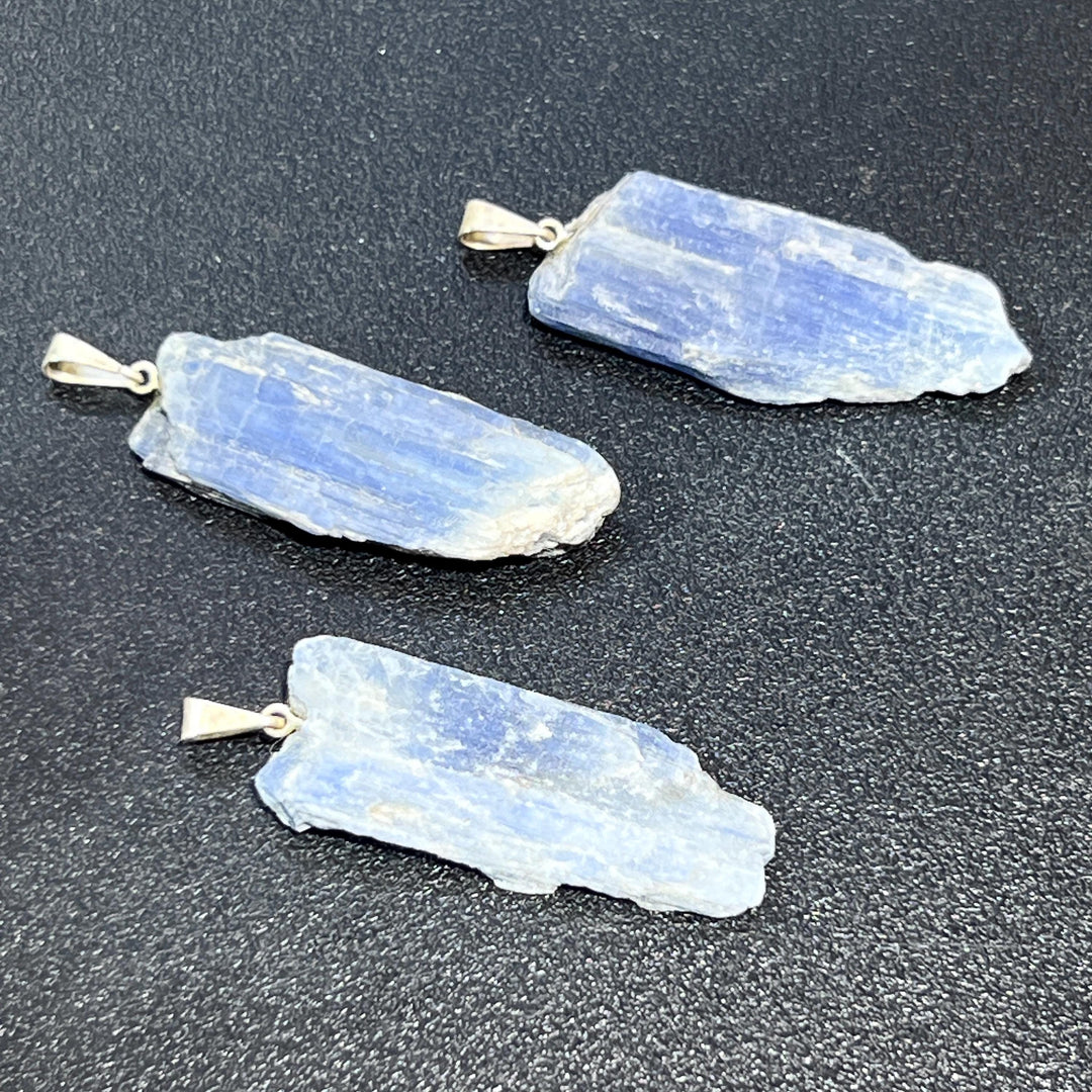 Kyanite Crystal Pendant (Silver Plated Bail)
