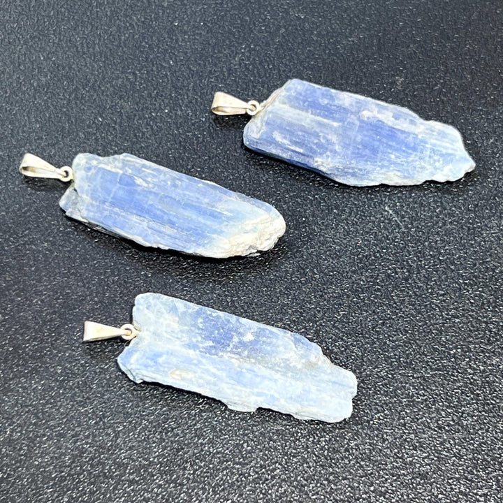 Kyanite Crystal Pendant (Silver Plated Bail)