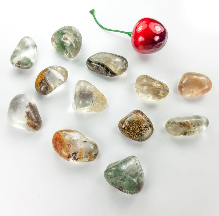 Lodolite Quartz with Inclusions (1/2 lb) 8 oz Bulk Wholesale Lot Half Pound Tumbled Polished Stones Natural Gemstones Crystals