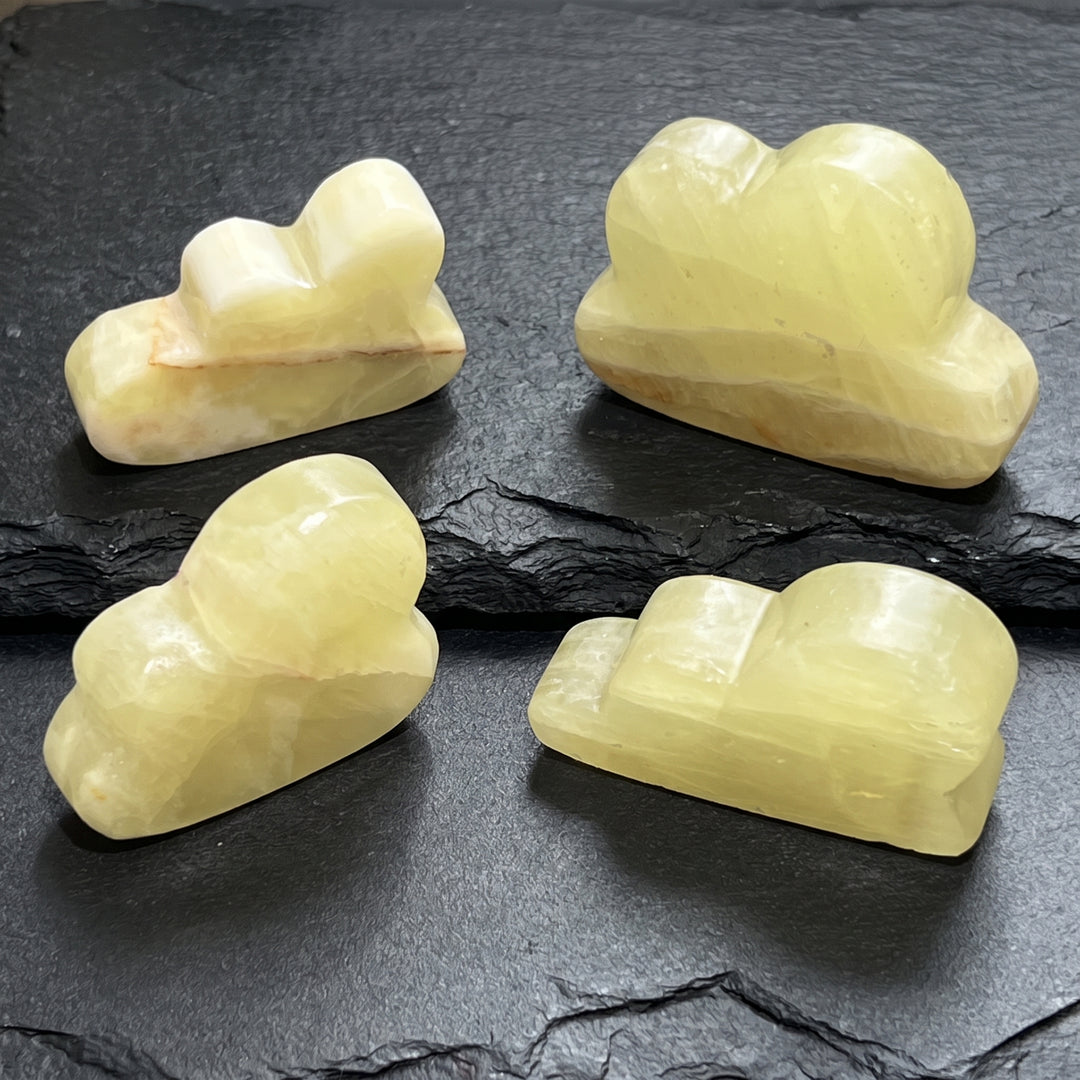 Yellow Calcite Cloud Shape Carving