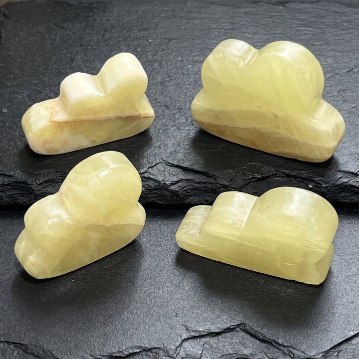 Yellow Calcite Cloud Shape Carving
