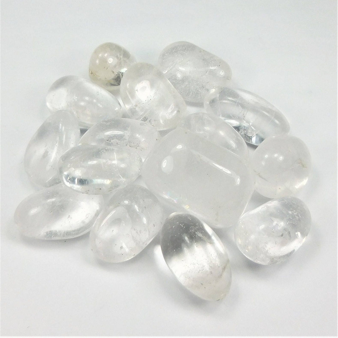 Tumbled Clear Quartz Crystal (1/2 lb) 8 oz Bulk Wholesale Lot Half Pound Polished Stones Natural Gemstones Crystals