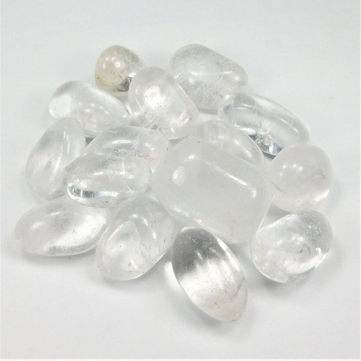 Tumbled Clear Quartz Crystal (1/2 lb) 8 oz Bulk Wholesale Lot Half Pound Polished Stones Natural Gemstones Crystals