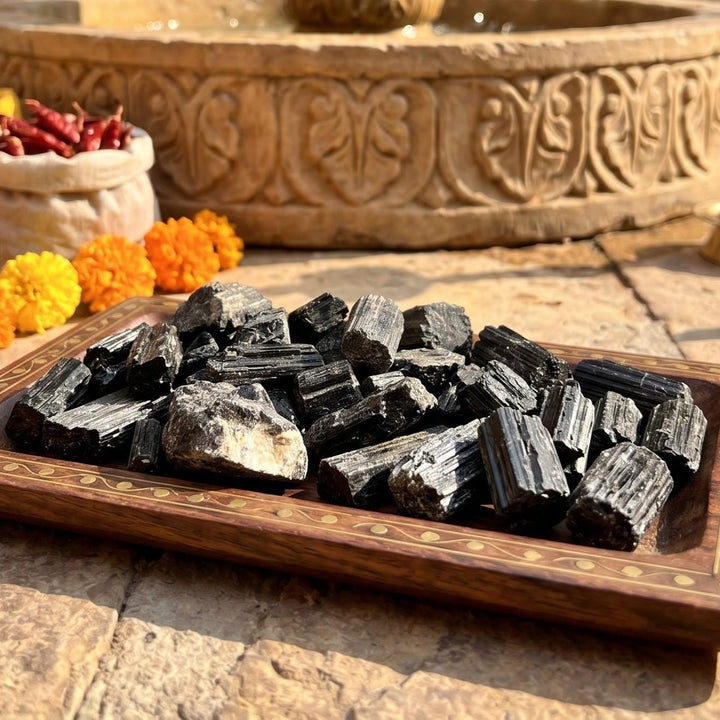 Black Tourmaline Haystack Rough Crystals (By The Piece or Pound)