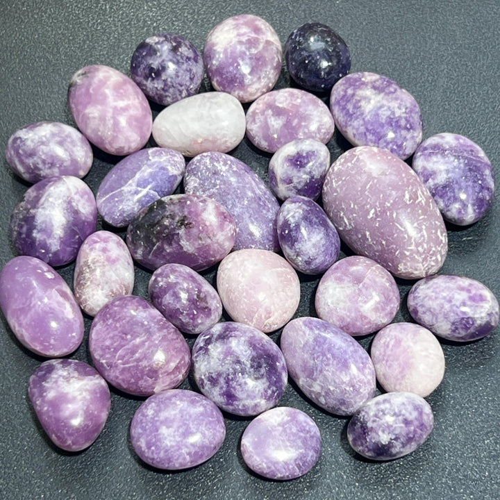 Lilac Purple Lepidolite Crystal Tumbled Stones (By The Piece Or Pound)