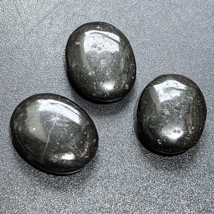 Black Tourmaline Crystal Palm Stone Carving