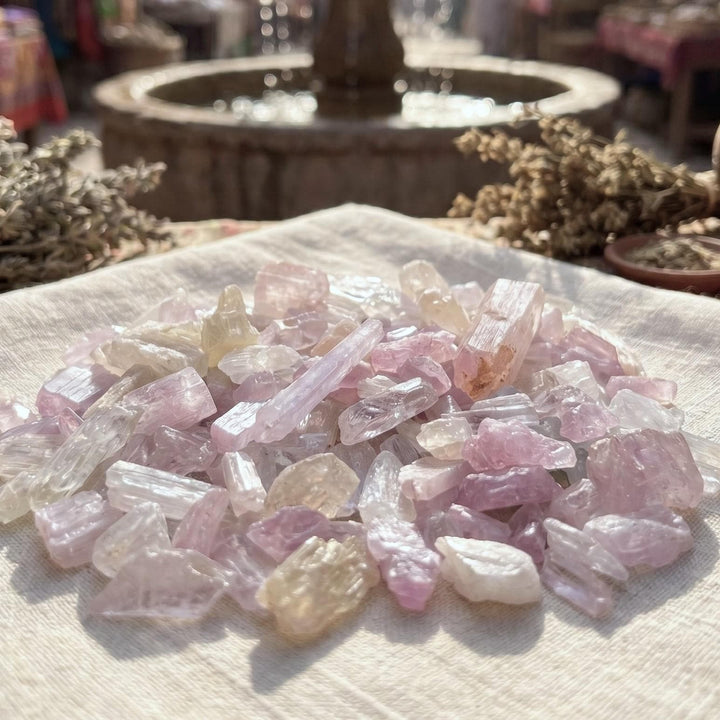 Kunzite Rough Raw Crystals (By The Ounce Or Pound)(UV Reactive)