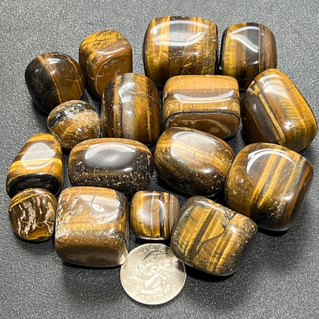 Tigers Eye Tumbled Stones (By The Piece or Pound)