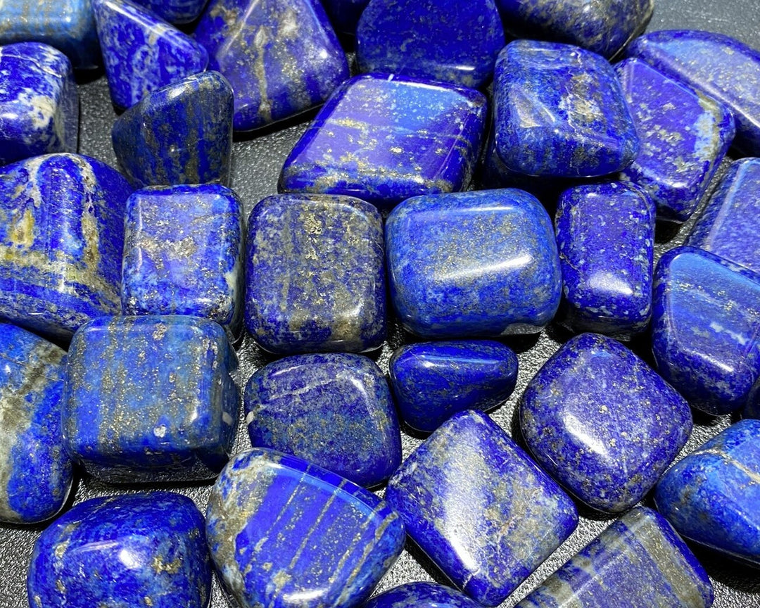Bulk Wholesale Lot 1 LB Tumbled Lapis Lazuli One Pound Polished Stones Natural Gemstones Crystals