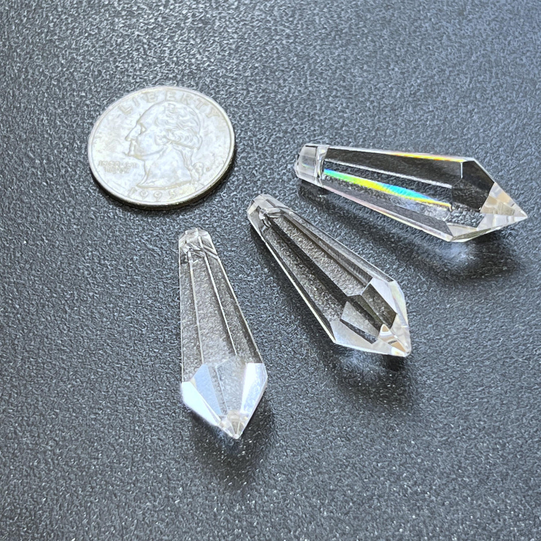 Crystal Glass Clear Faceted Prism Pendulum Point Bead Sun Catcher Bead Pendant