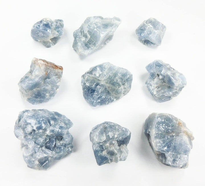 Rough Blue Calcite (1/2 lb) 8 oz Bulk Wholesale Lot Half Pound Stones Raw Gemstones Natural Crystals