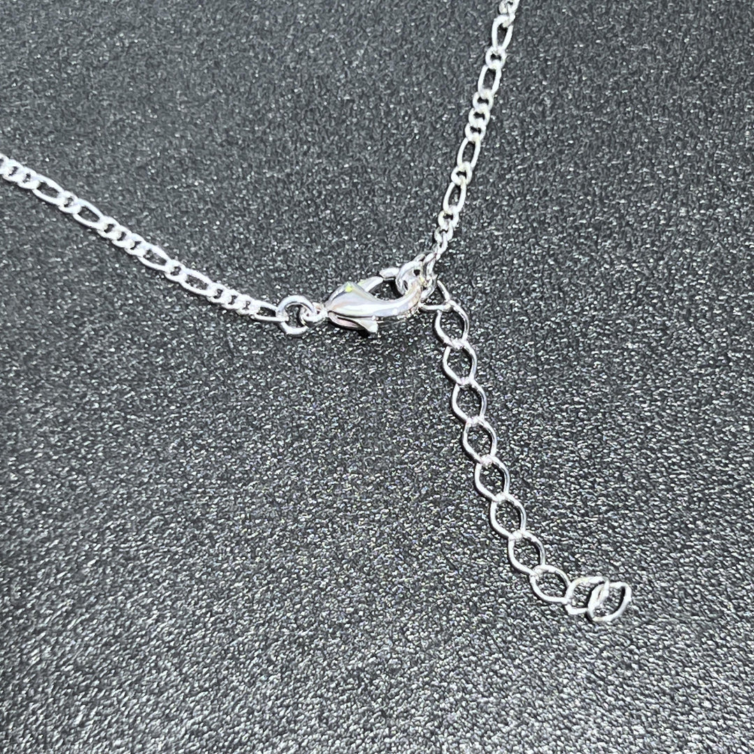 Choker Agate Slice Necklace Pendant (Silver Plated Edges)