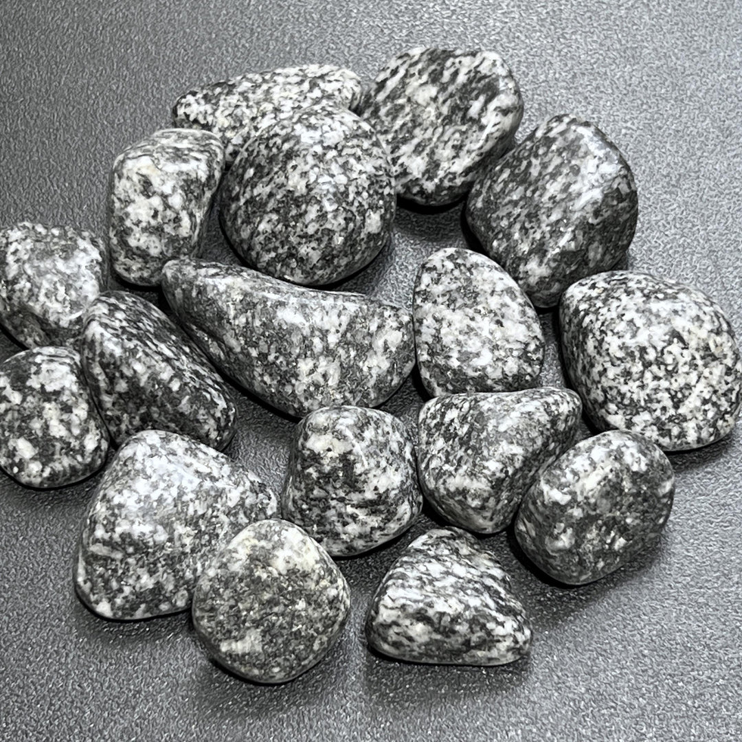 Salt and Pepper Diorite Tumbled Stones (By The Piece or Pound) Genuine Mineral Healing Crystals and Stones