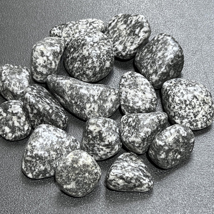 Salt and Pepper Diorite Tumbled Stones (By The Piece or Pound) Genuine Mineral Healing Crystals and Stones
