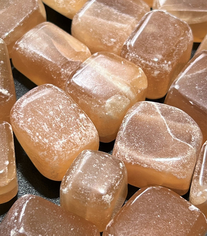 Bulk Wholesale Lot 1 LB Honey Calcite One Pound Tumbled Polished Stones Natural Gemstones Crystals