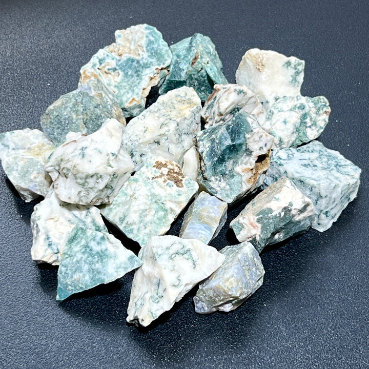 Tree Agate Rough (3 Pcs) Raw Natural Gemstones Healing Crystals And Stones