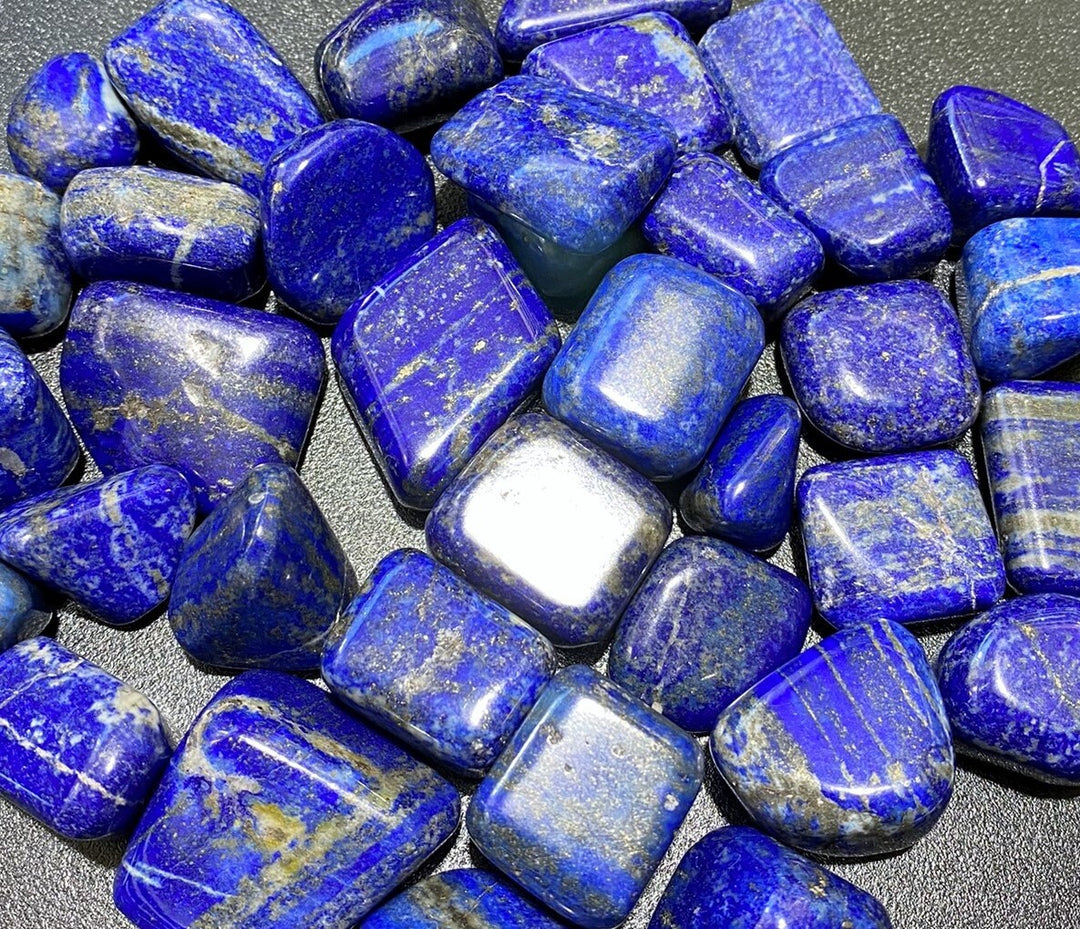 Bulk Wholesale Lot 1 LB Tumbled Lapis Lazuli One Pound Polished Stones Natural Gemstones Crystals