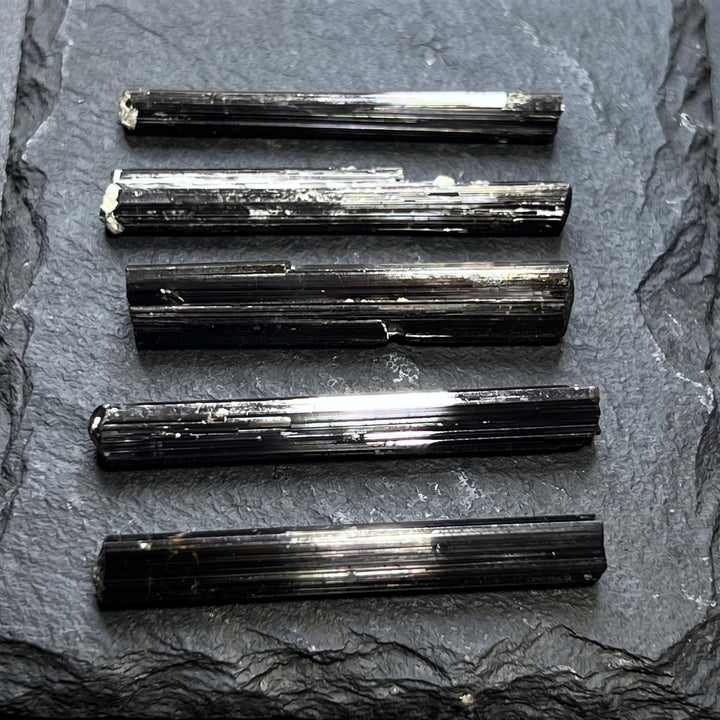 Extra Quality Schorl Black Tourmaline Trigonal Rough Crystals Long Needle-Like