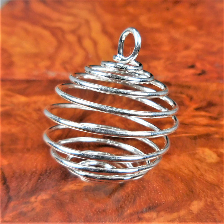 Bulk Wholesale Lot Of 5 Pieces Silver Flexible Round Cage Pendant Charm Bead Necklace Supply