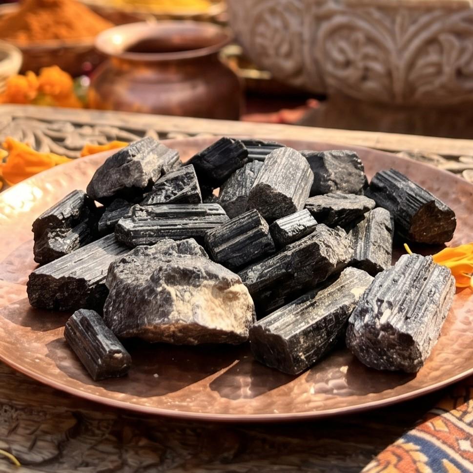Black Tourmaline Haystack Rough Crystals (By The Piece or Pound)