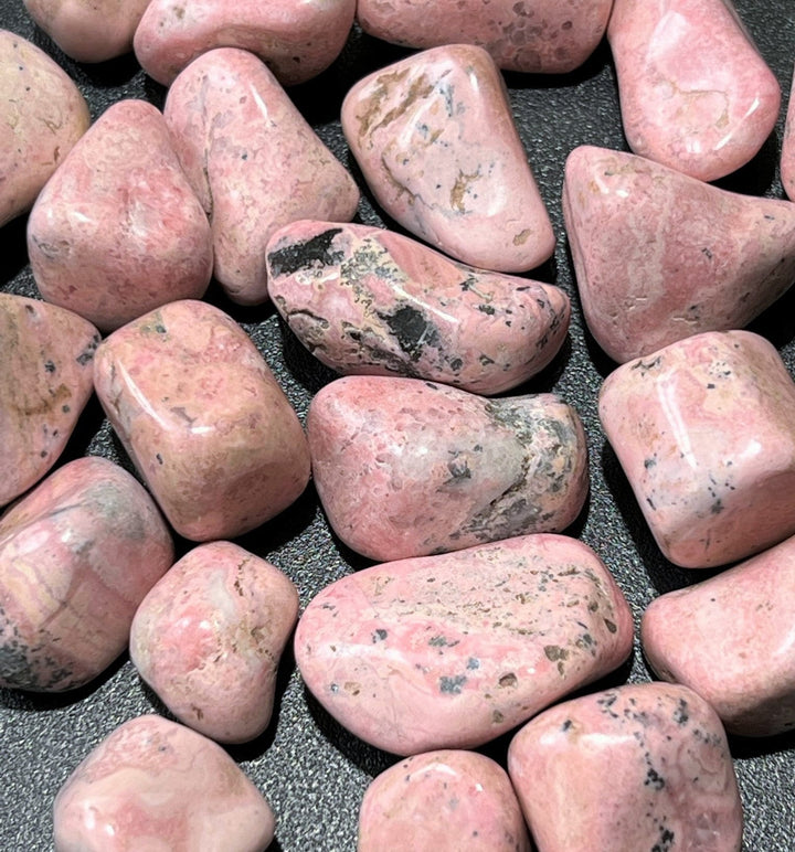 Bulk Wholesale Lot 1 Kilo ( 2.2 LBs ) Tumbled Pink Rhodonite Polished Stones Natural Gemstones Crystals