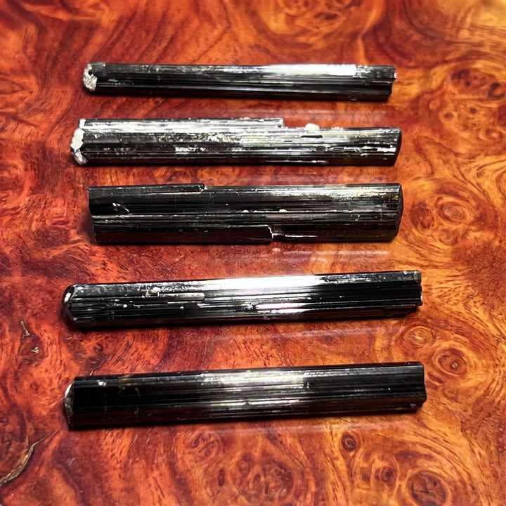 Extra Quality Schorl Black Tourmaline Trigonal Rough Crystals Long Needle-Like