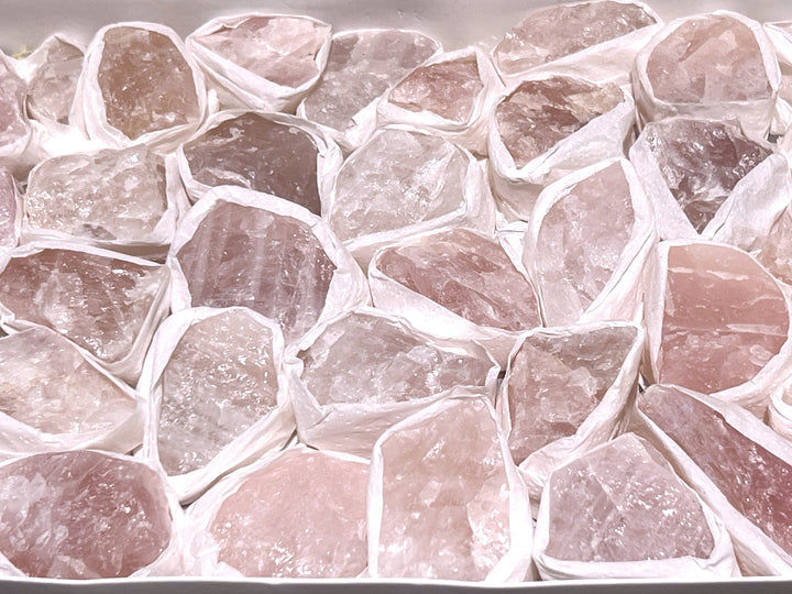 Pink Rose Quartz Rough Crystal (Avg 7 LBs) Large Box Flat Bulk Wholesale
