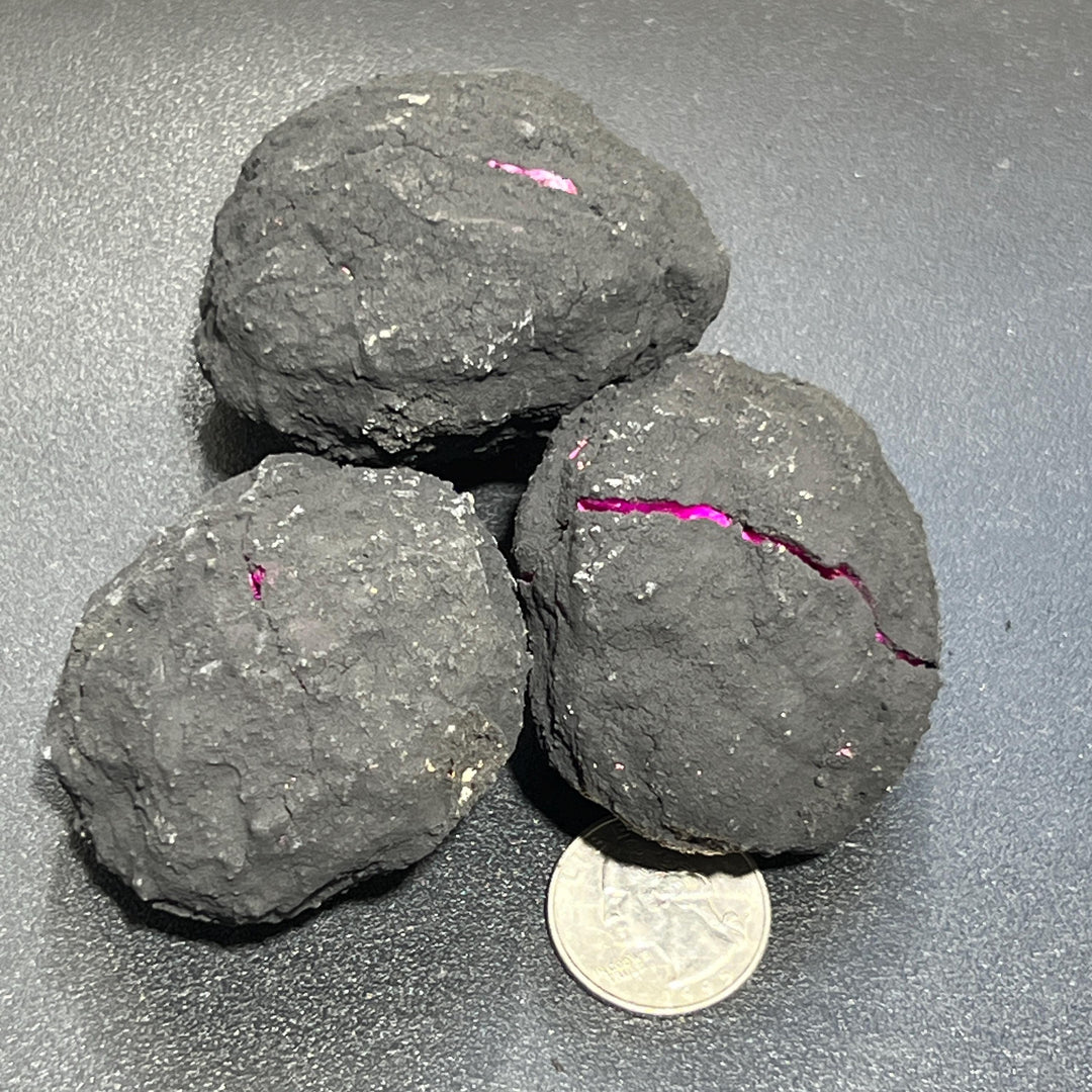 Matching Broken Quartz Aura Crystal Rough Geode Pairs with Dyed Pink Coating