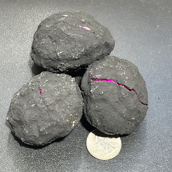 Matching Broken Quartz Aura Crystal Rough Geode Pairs with Dyed Pink Coating