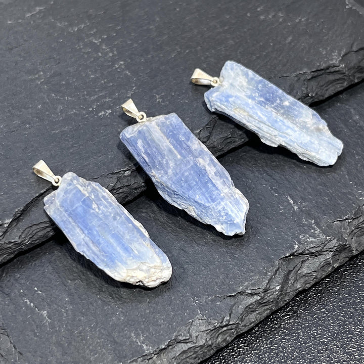 Kyanite Crystal Pendant (Silver Plated Bail)