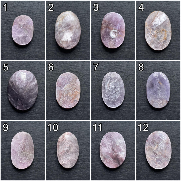 Large Purple Mica (Pick Your Piece) Oval Stone Carving